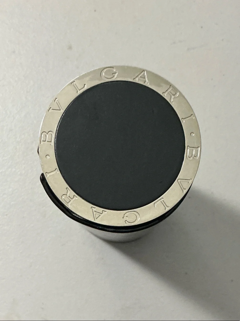 Bulgari Black Cylinder Case with Silver Accents